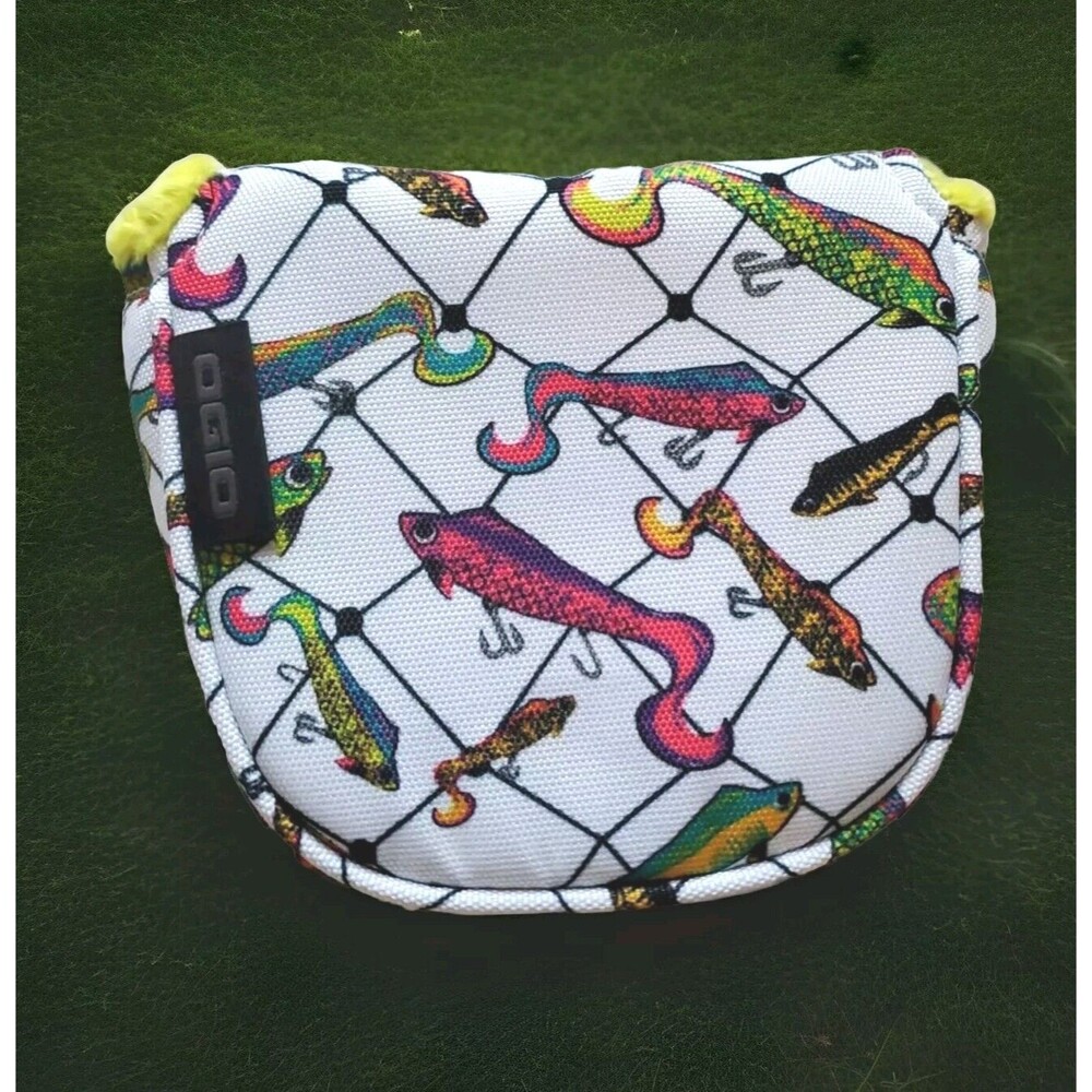 Mallet Putter Headcover "Fishing Lure'' Design. Magnetic Closing Lid New W Tags